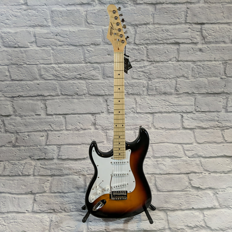 Austin AST100 Tobacco Sunburst Strat Style Left Handed Electric Guitar - New Old Stock