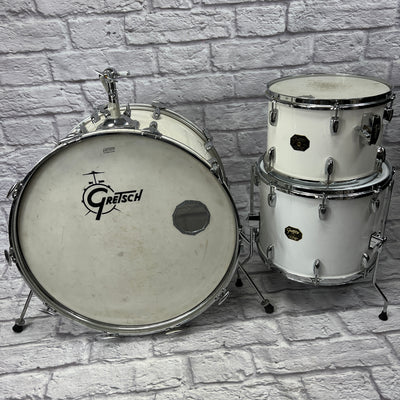 Gretsch Drop G Badge 1980s 13 15 24 Drum Kit - White