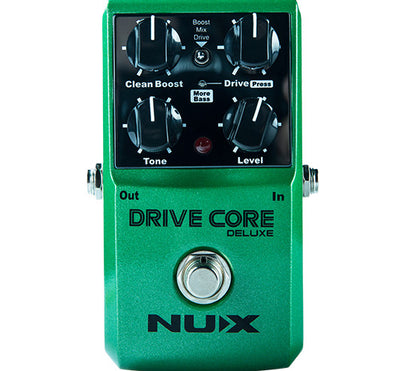 NuX Drive Core Deluxe Overdrive Blends Clean Boost Pedal