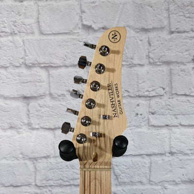 Nashville Guitar Works 125-BK Black Single Cut Tele Electric Guitar