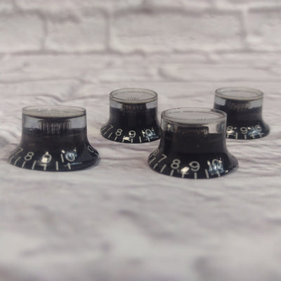 Gibson Vintage 1970s Top Hat Bell Reflector Control Knobs