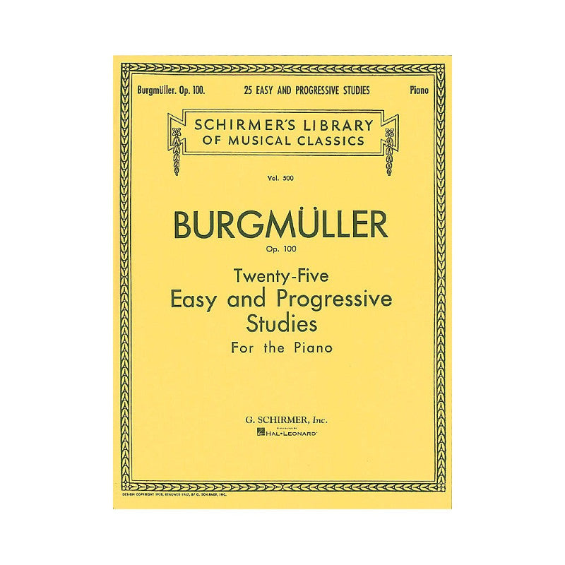 Burgmuller Twenty-Five Easy and Progressive Studies for the Piano  Op. 100: Schirmer Library of Classics Volume 500 Piano Solo (Paperback)