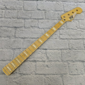 Unknown 4 String Bass Neck with flower decal