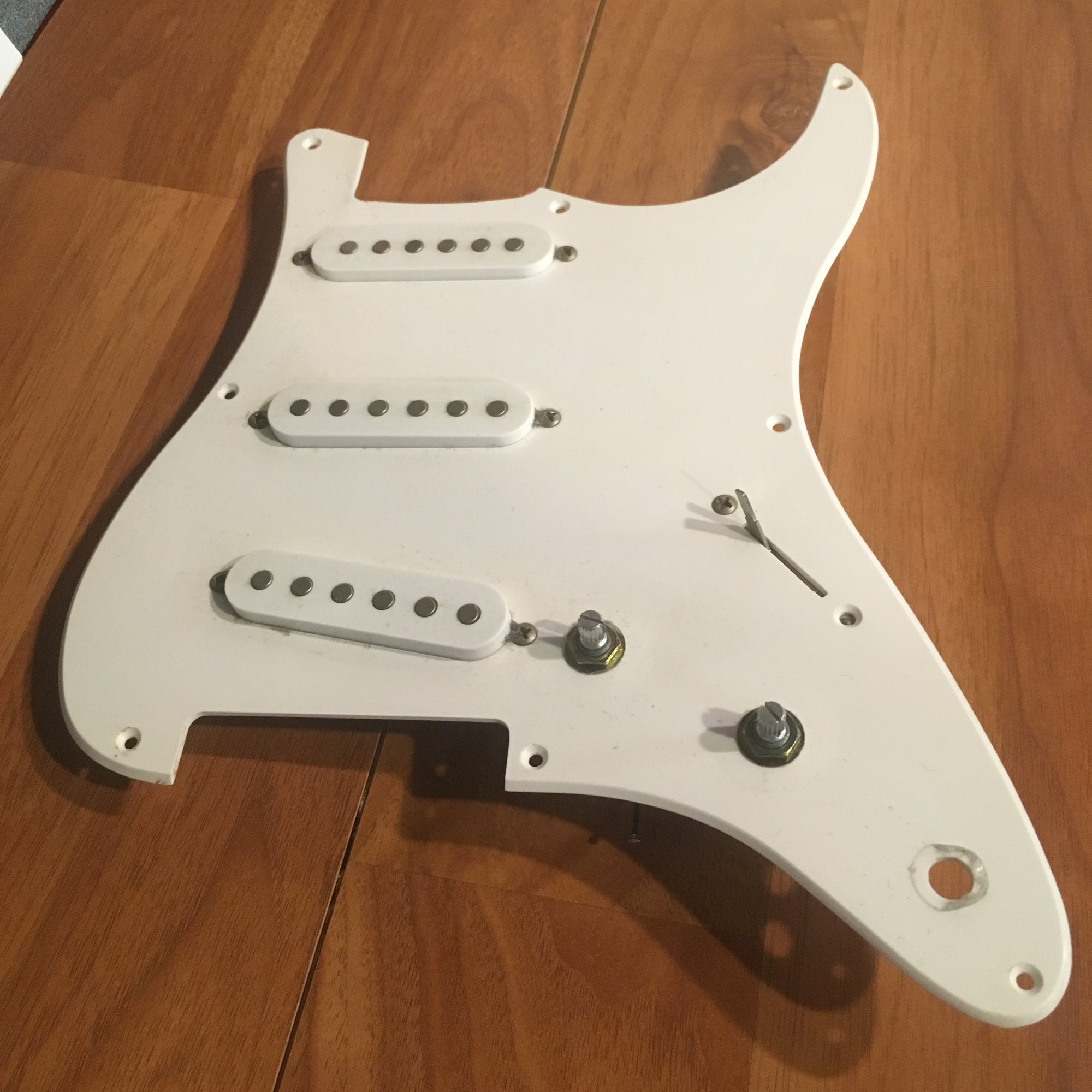 Loaded Strat Pickguard Missing 1 Potentiometer