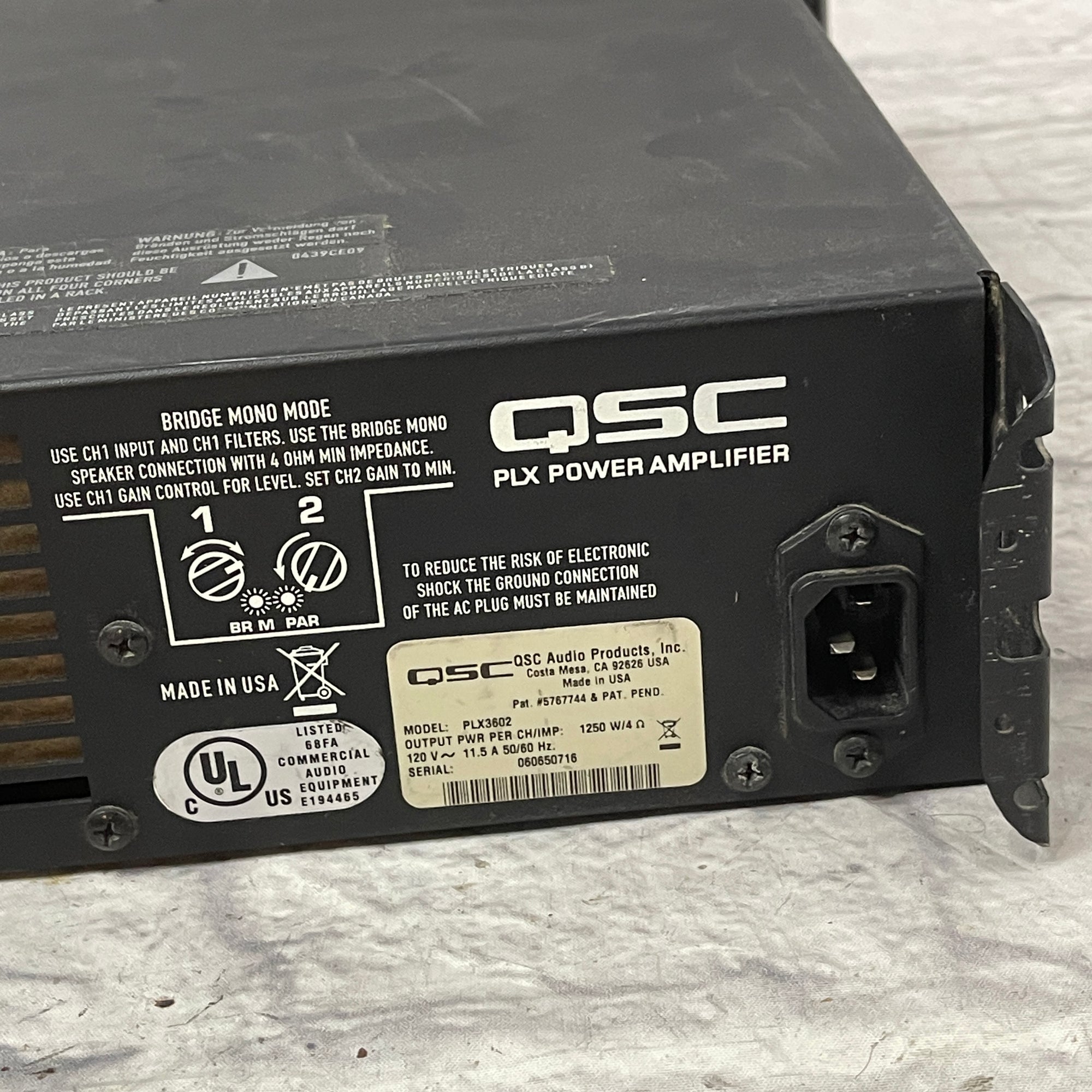 Qsc 3602 QSC PLX3602 2-channel 1800W Power Amp - Evolution Music