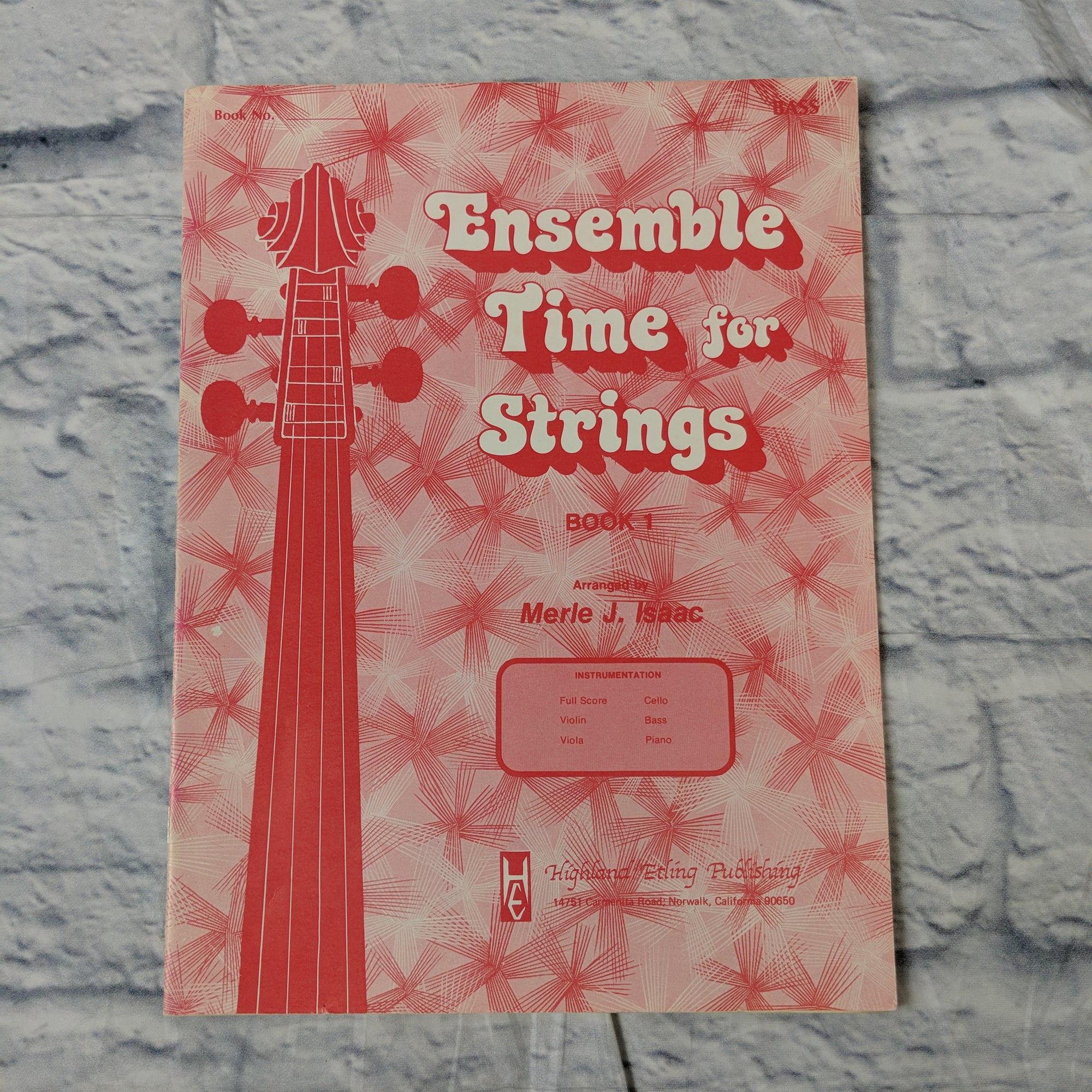 Ensemble Time for strings Book 1 For Bass