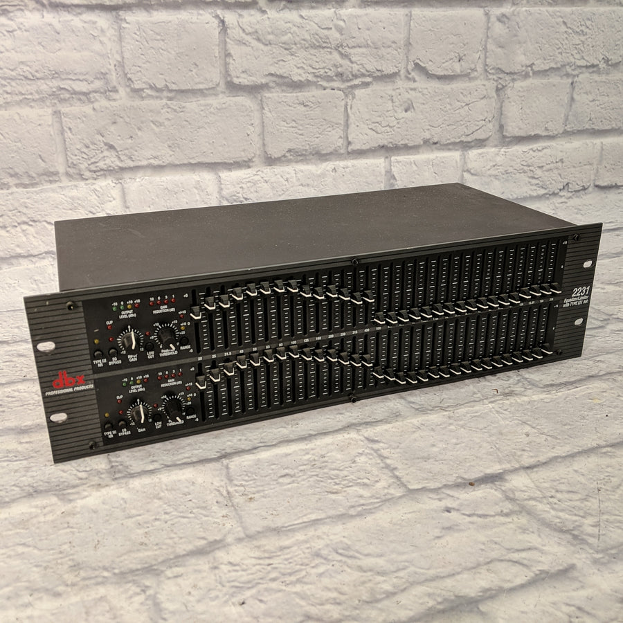 dbx 2231 2 Channel 31-Band Graphic EQ/Limiter w/ Type III Noise Reduction