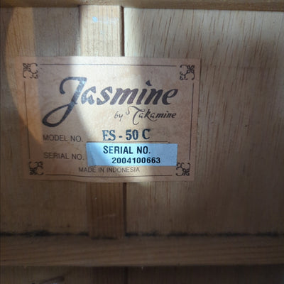 Jasmine ES-50C 4 String Acoustic Fretless Bass AS IS
