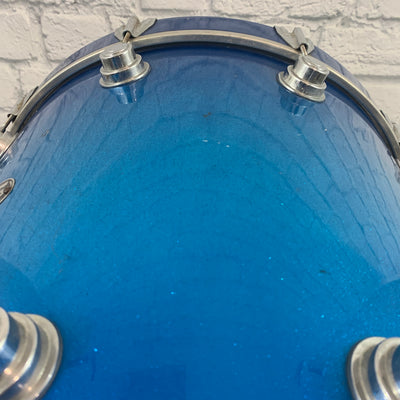 DW Drum Workshop Blue Sparkle 18x22 Maple Shell Bass Drum