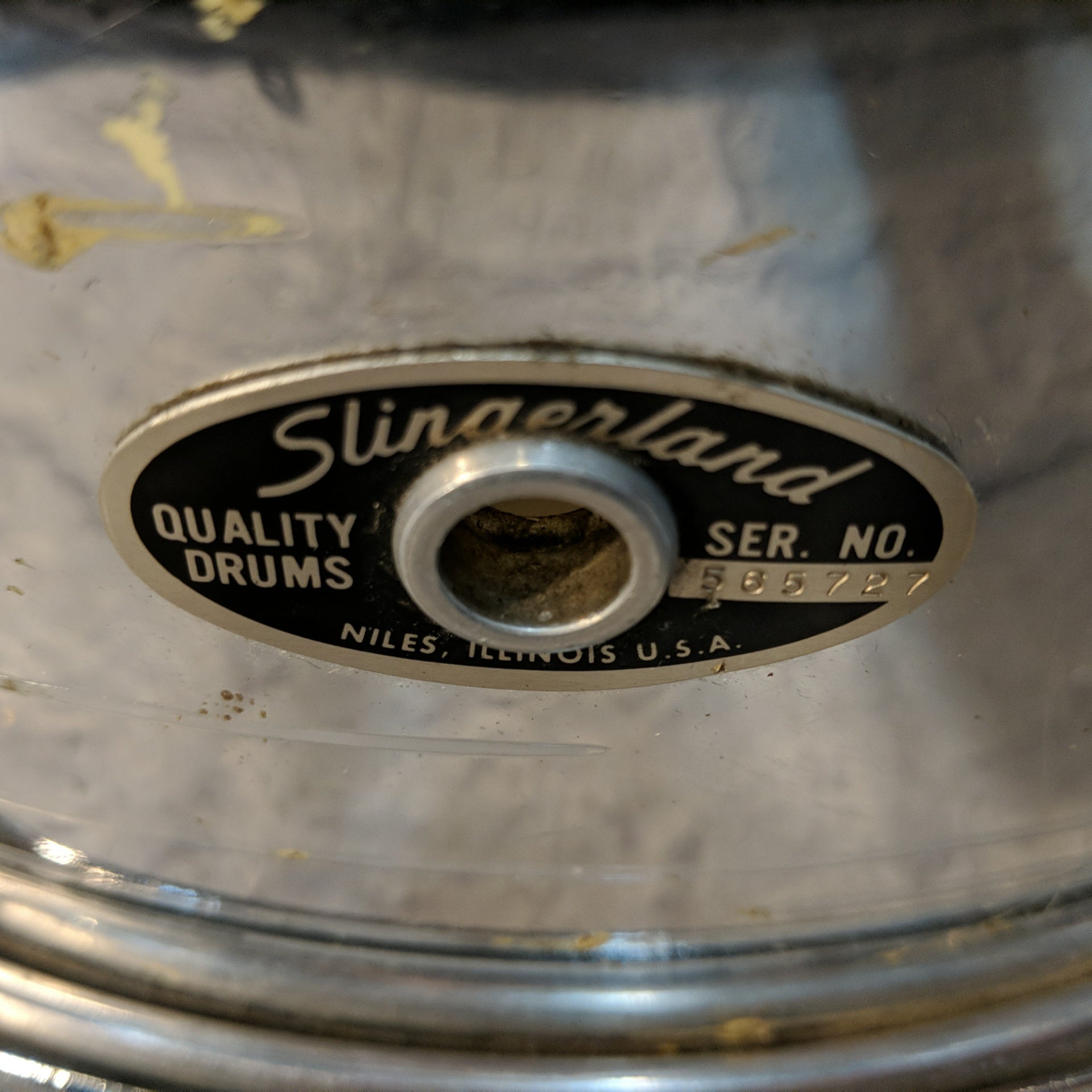 Late 70s Early 80s Slingerland Chrome Snare Drum