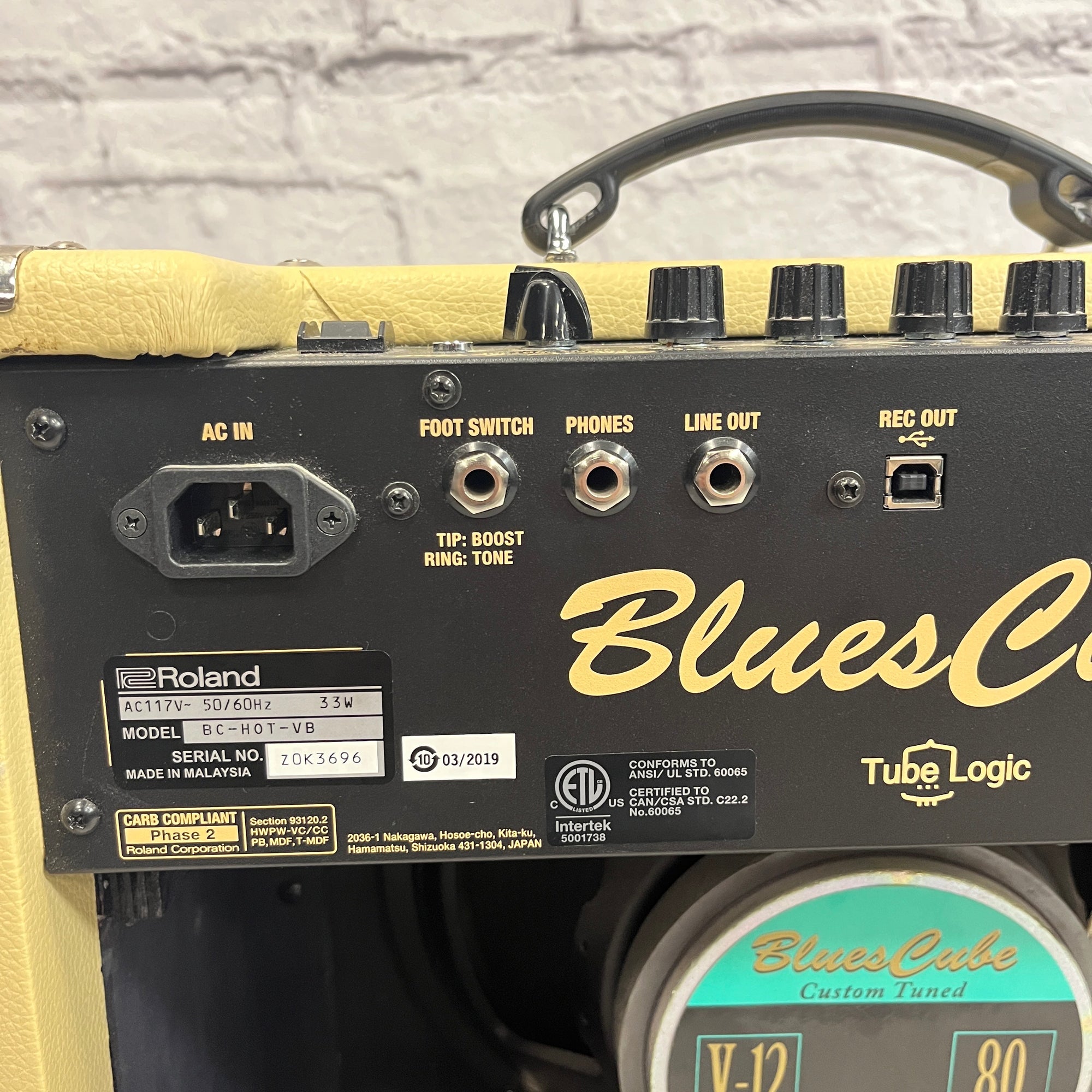 Roland Blues Cube Hot Vintage Blonde 1x12 Combo Amp