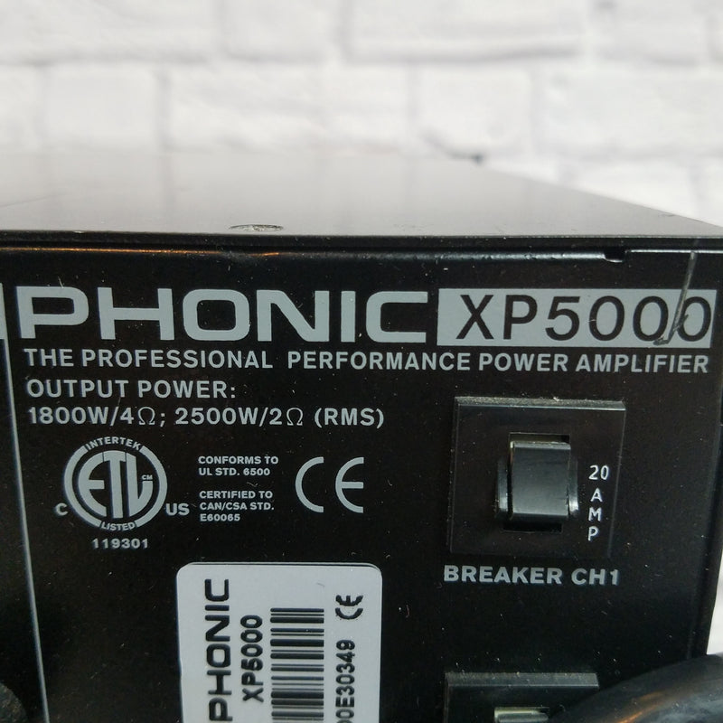 Phonic XP 5000 Power Amplifier - Evolution Music