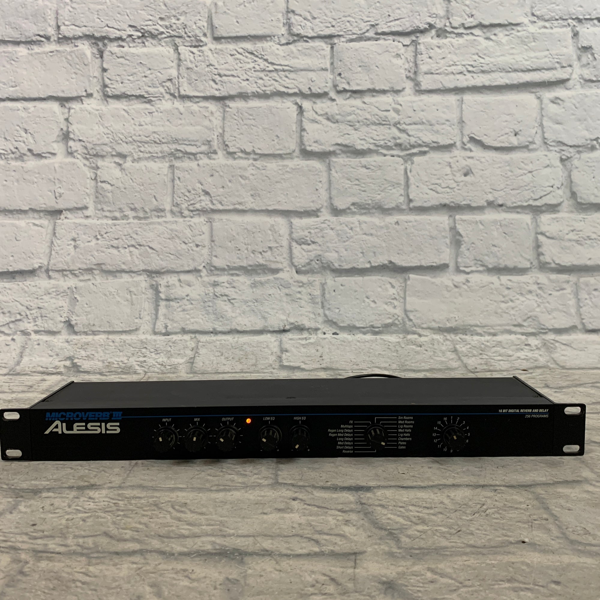 Alesis Microverb III Digital Reverb and Delay Rack Unit w/ Power Supply
