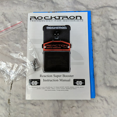 Rocktron Reaction Super Booster Overdrive Pedal- New Old Stock!