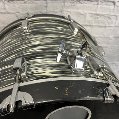 Ludwig Blue and Olive Kick Drum Black Oyster 22x15" Bass Drum