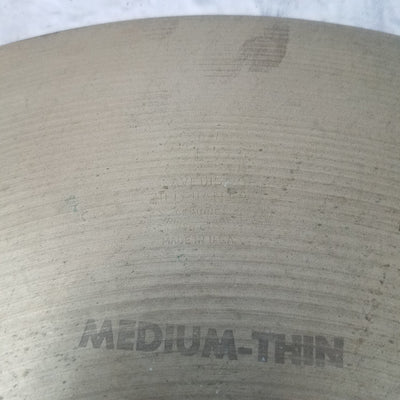 Vintage Zildjian  Medium Thin 18 Crash Cymbal Keyholing