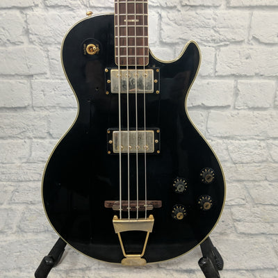 Vintage National 4 String Bass Single Cutaway (LP 477-2B) 70's Black with Binding