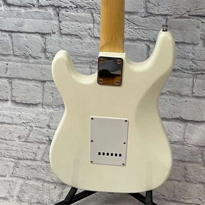 Harmonia Strat-Style Electric Guitar (White)