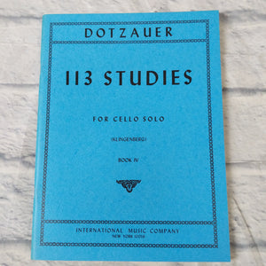 Dotzauer 113 Studies For Cello Solo Book IV (New York 10016)