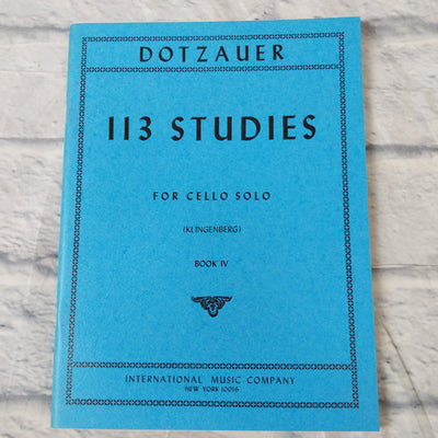 Dotzauer 113 Studies For Cello Solo Book IV (New York 10016)