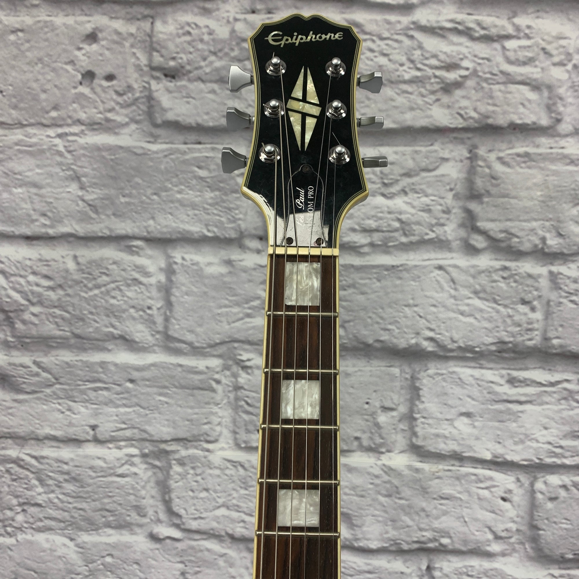 2012 Epiphone Les Paul Custom Pro TV Silver w/ Seymour Duncan