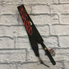 Levy's MG26EP001 Leather Guitar Strap 2.5" w/ Embroidered Red Flame
