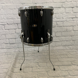 Slingerland 16" x 16" Floor Tom Niles Badge Black Wrap