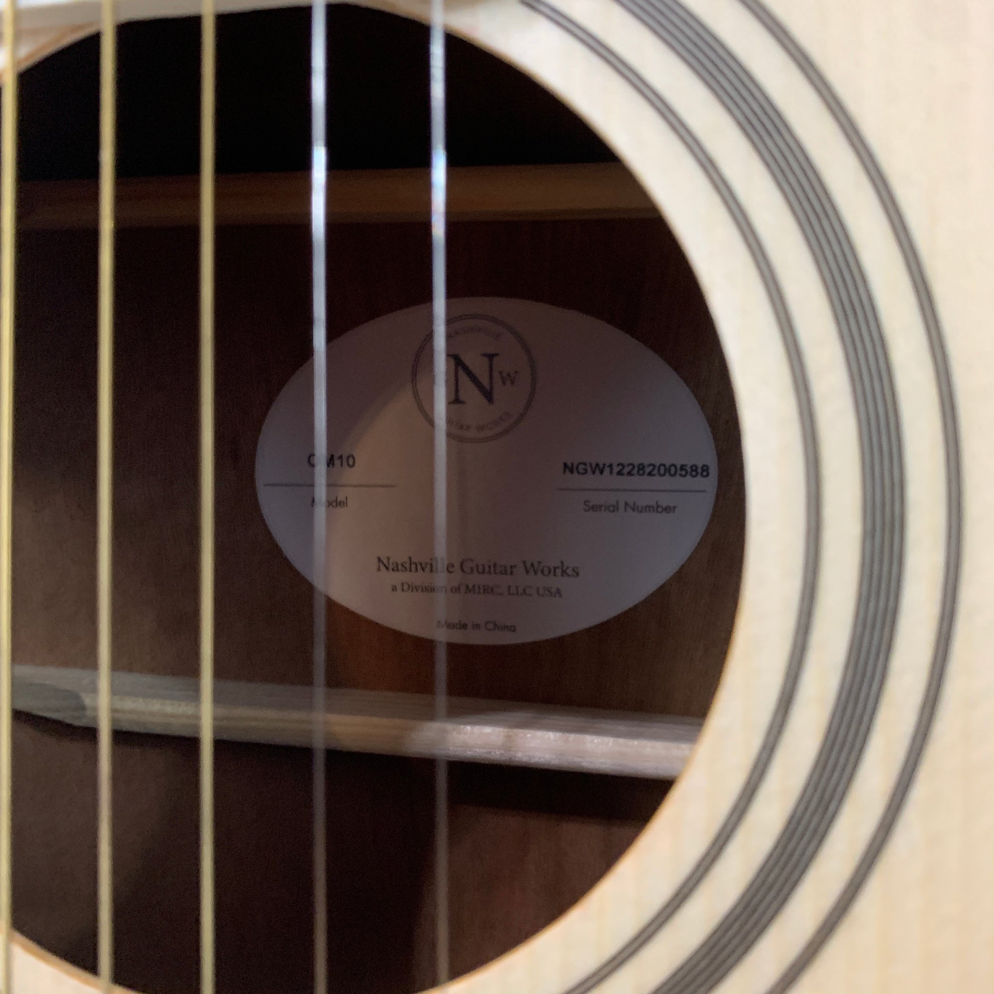 Nashville Guitar Works OM10 Orchestra Acoustic - Natural
