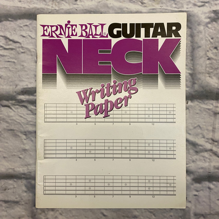 Ernie Ball Guitar Neck Writing Paper Book