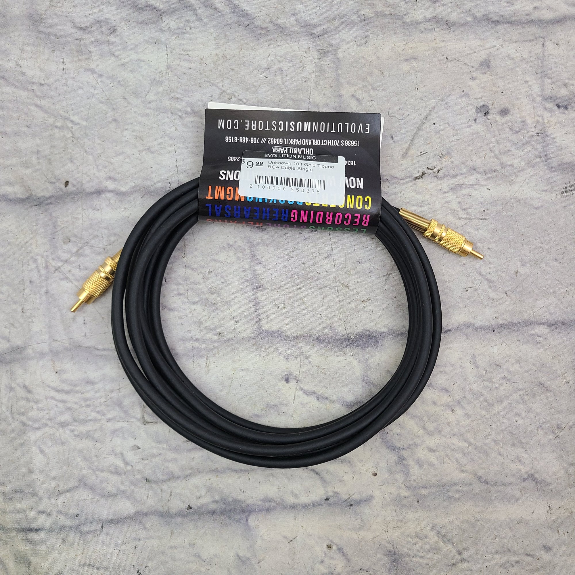 Unknown 10ft Gold Tipped RCA Cable Single