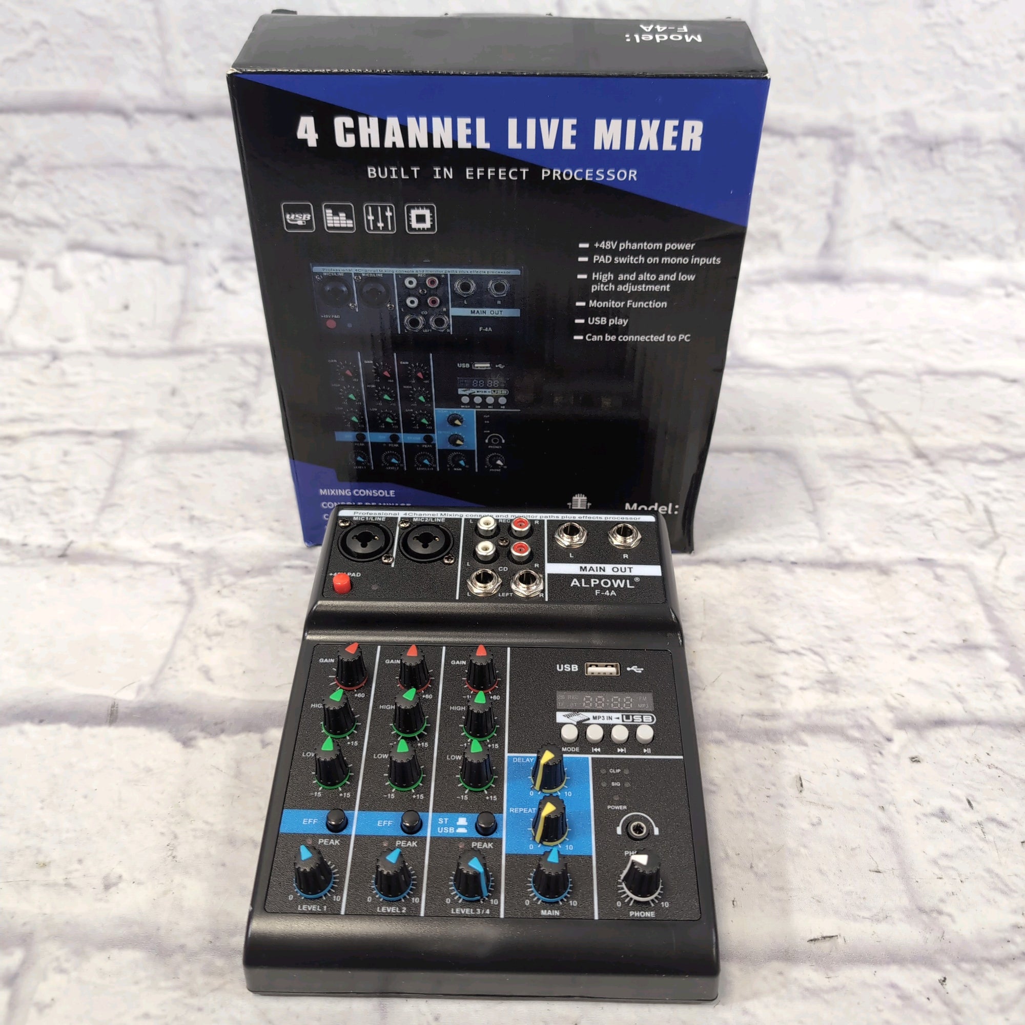 Unknown 4 Channel Live Mixer with Delay