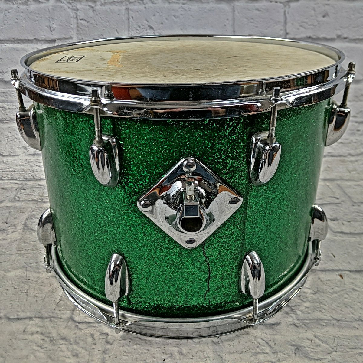 Slingerland 14 Green Sparkle Rack Tom