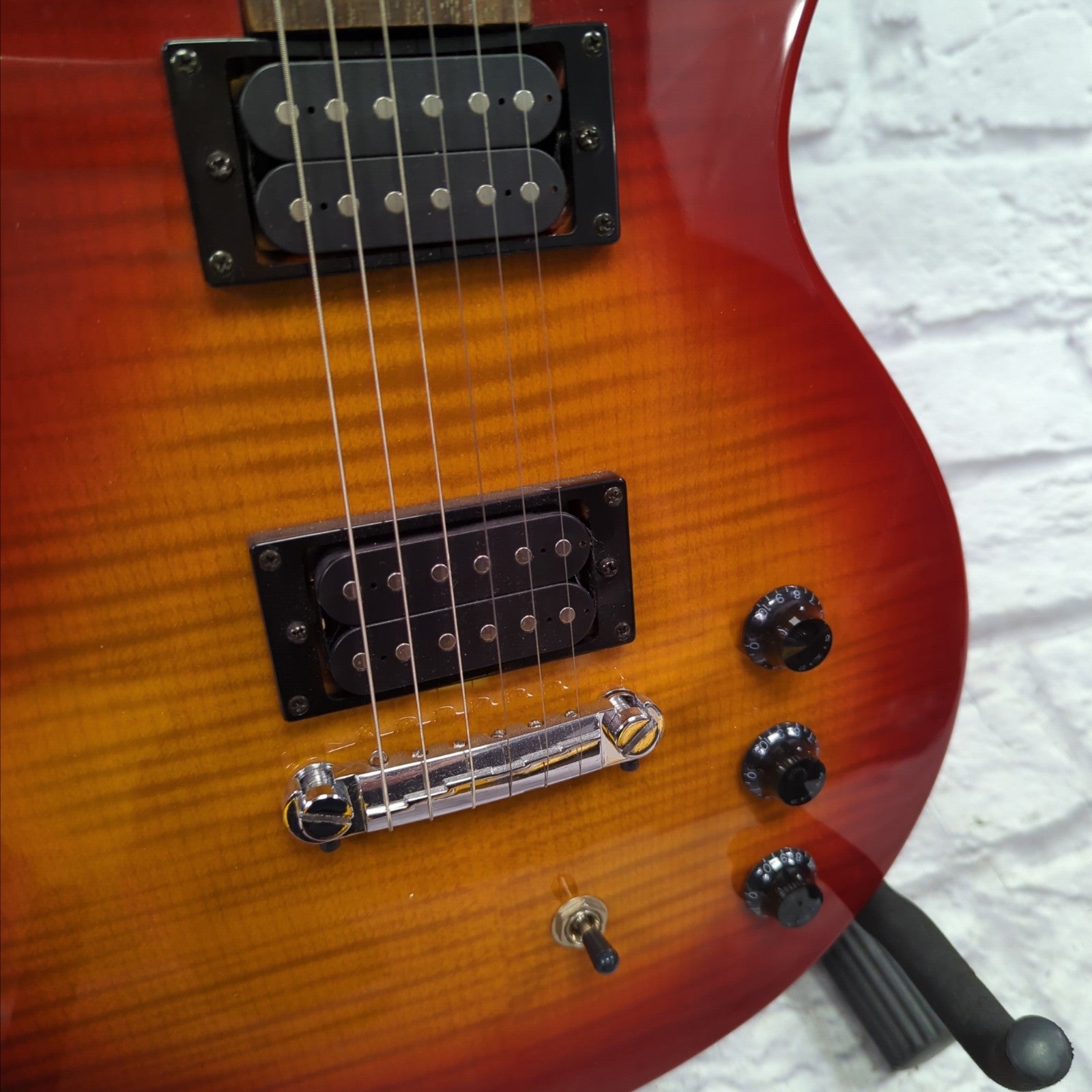 Slammer by Hamer SPIF/CS Sunburst Double Cut Electric Guitar - Flame Maple Sunburst