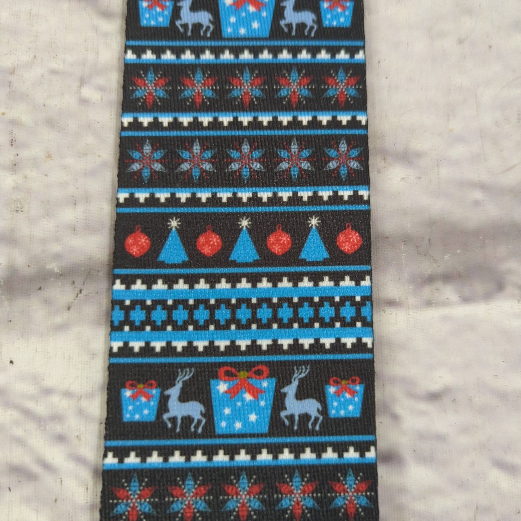 Perri's Leathers Ugly Christmas Sweater Party Guitar Straps (lpcp-6857) Frozen