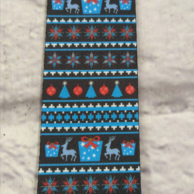 Perri's Leathers Ugly Christmas Sweater Party Guitar Straps (lpcp-6857) Frozen