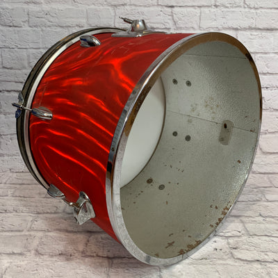 Slingerland 4-Piece Drum Kit Red Satin Flame 1960's