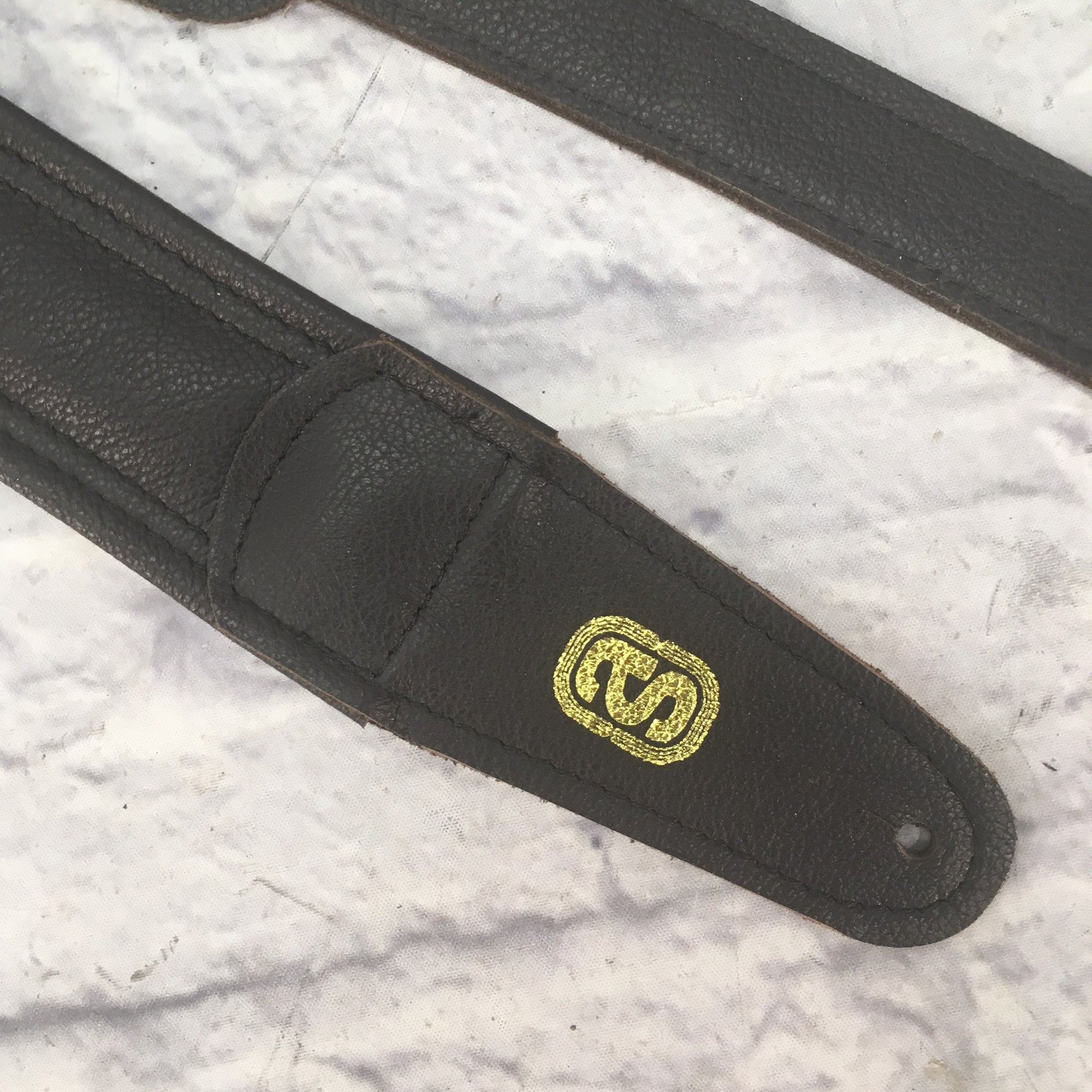 Artist Showcase Leather Princeton (Thin Grippy Dark Brown)  Guitar Strap