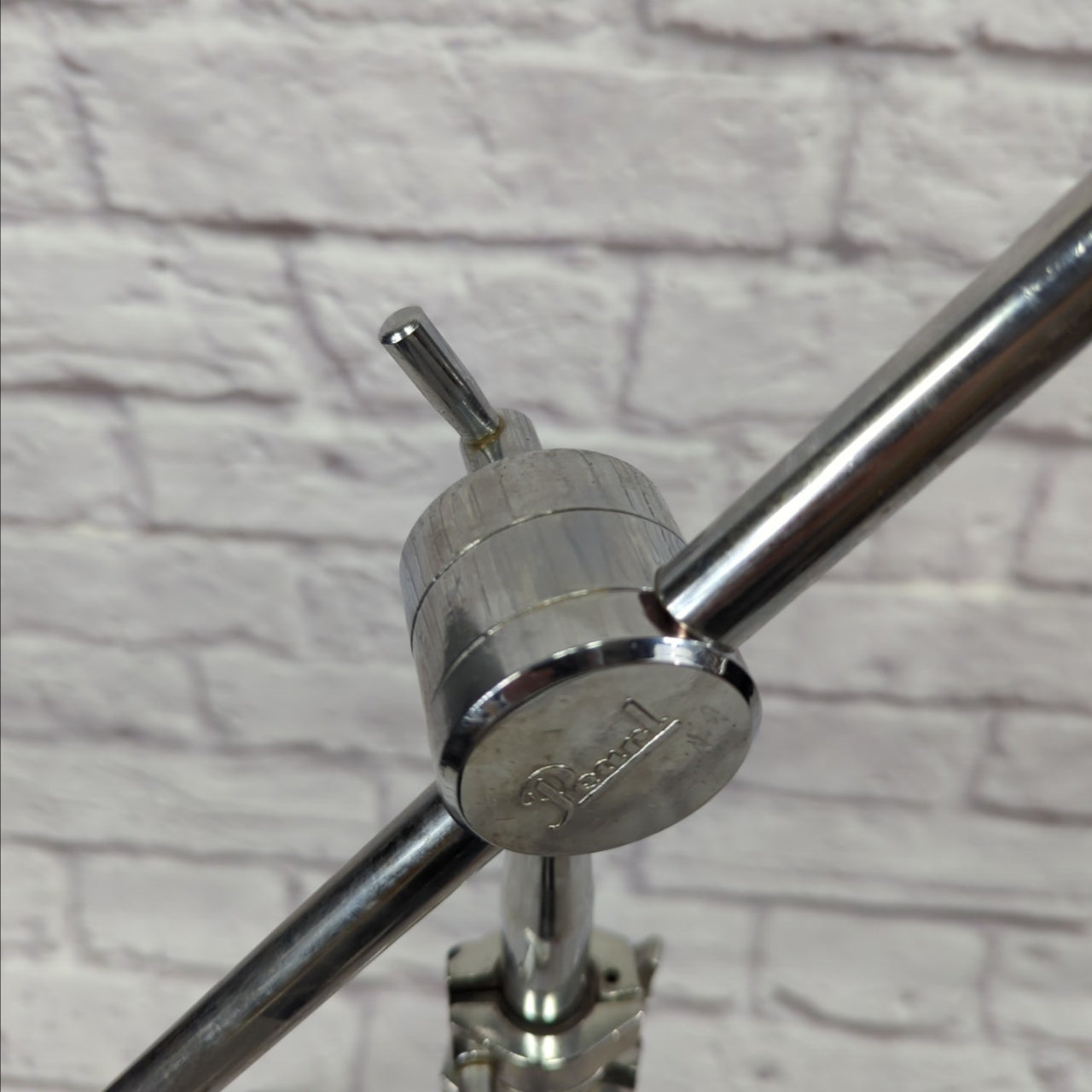 Pearl Heavy Duty Double Braced Long Arm Boom Cymbal Stand with Tilter and Counterweight 1980s Red Label