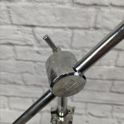 Pearl Heavy Duty Double Braced Long Arm Boom Cymbal Stand with Tilter and Counterweight 1980s Red Label