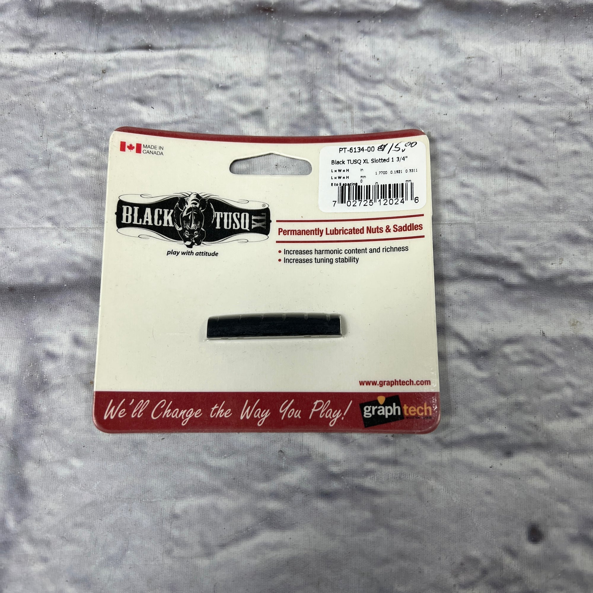 Tusq Black XL PT6134-00 Acoustic Guitar Nut