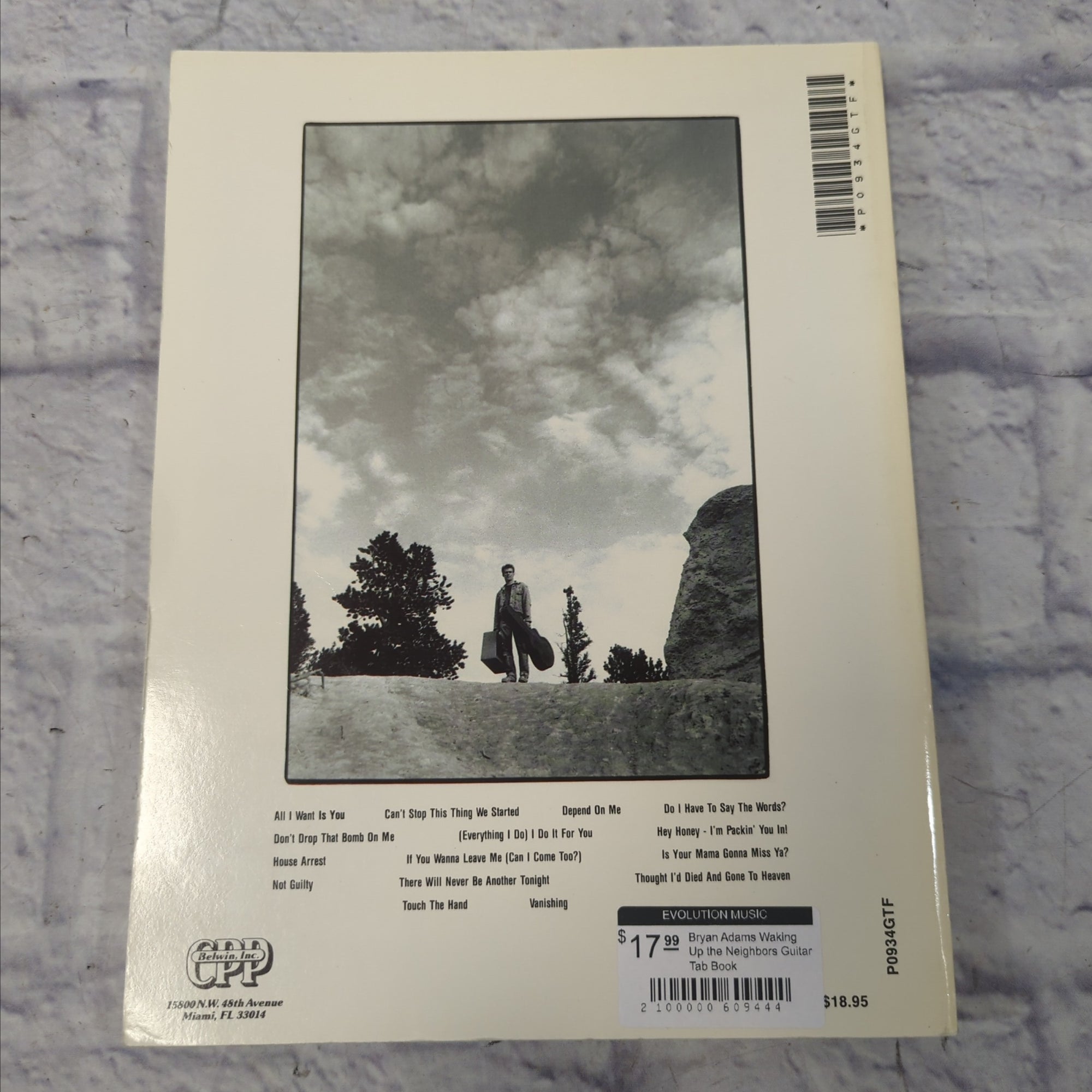 Bryan Adams Waking Up the Neighbors Guitar Tab Book