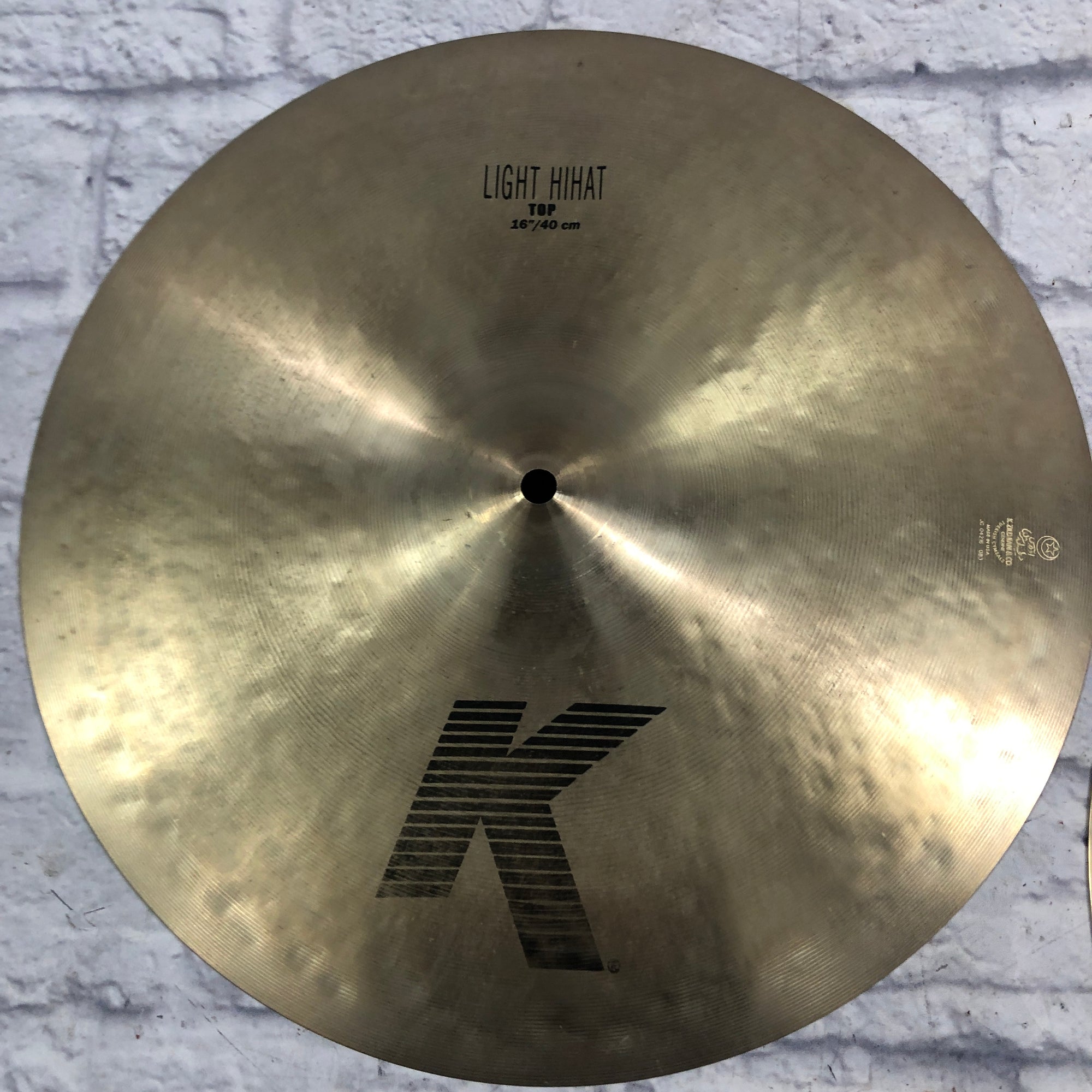 Zildjian K 16 Light Hi Hat Cymbal Pair - Evolution Music