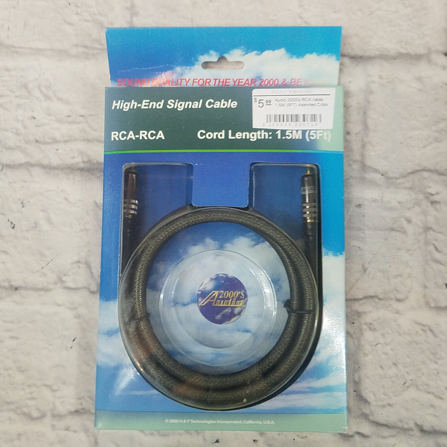 Audio 2000's RCA cable 1.5M (5FT) Assorted Color