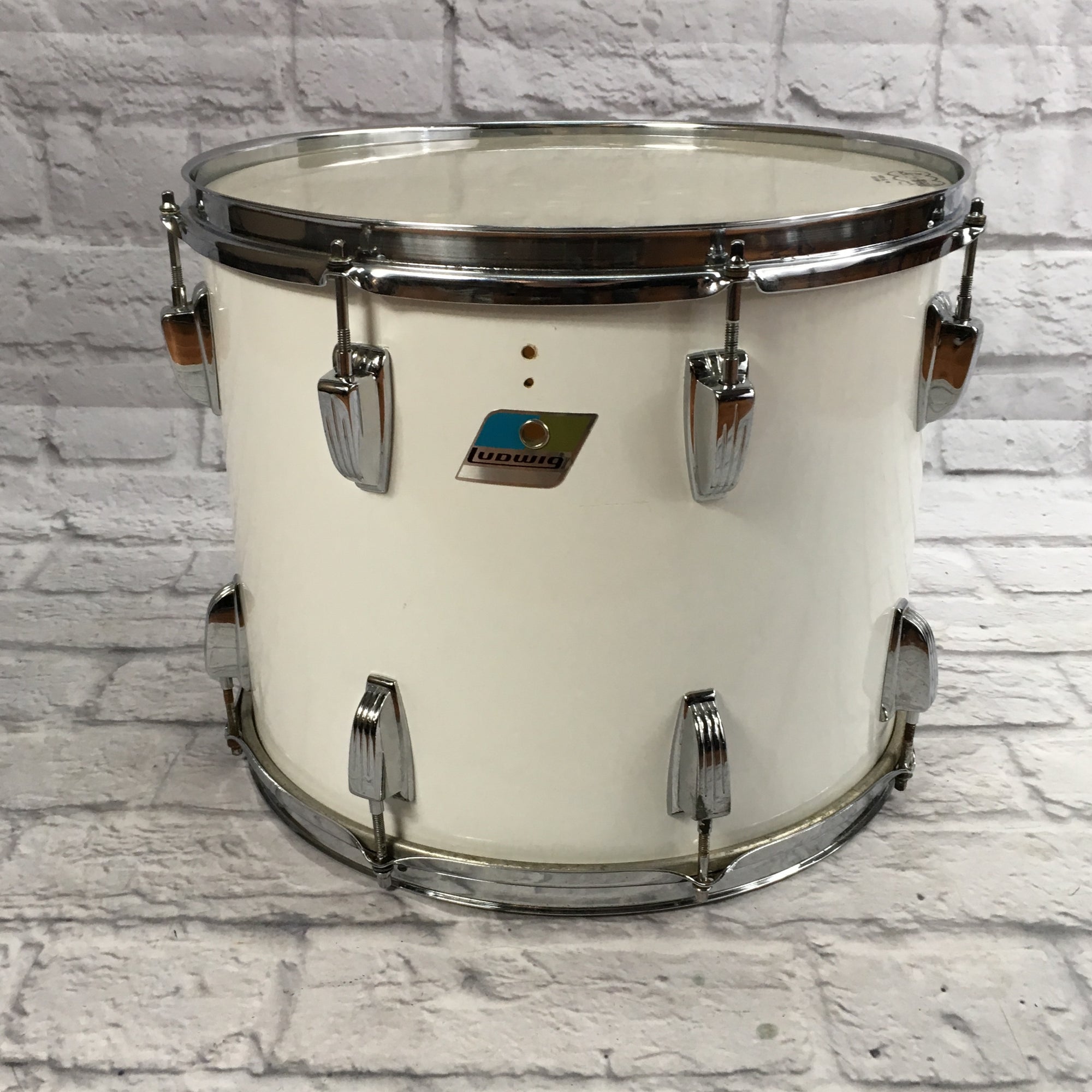 Vintage Ludwig 15x12 Tom No Serial Clear Maple Blue & Olive