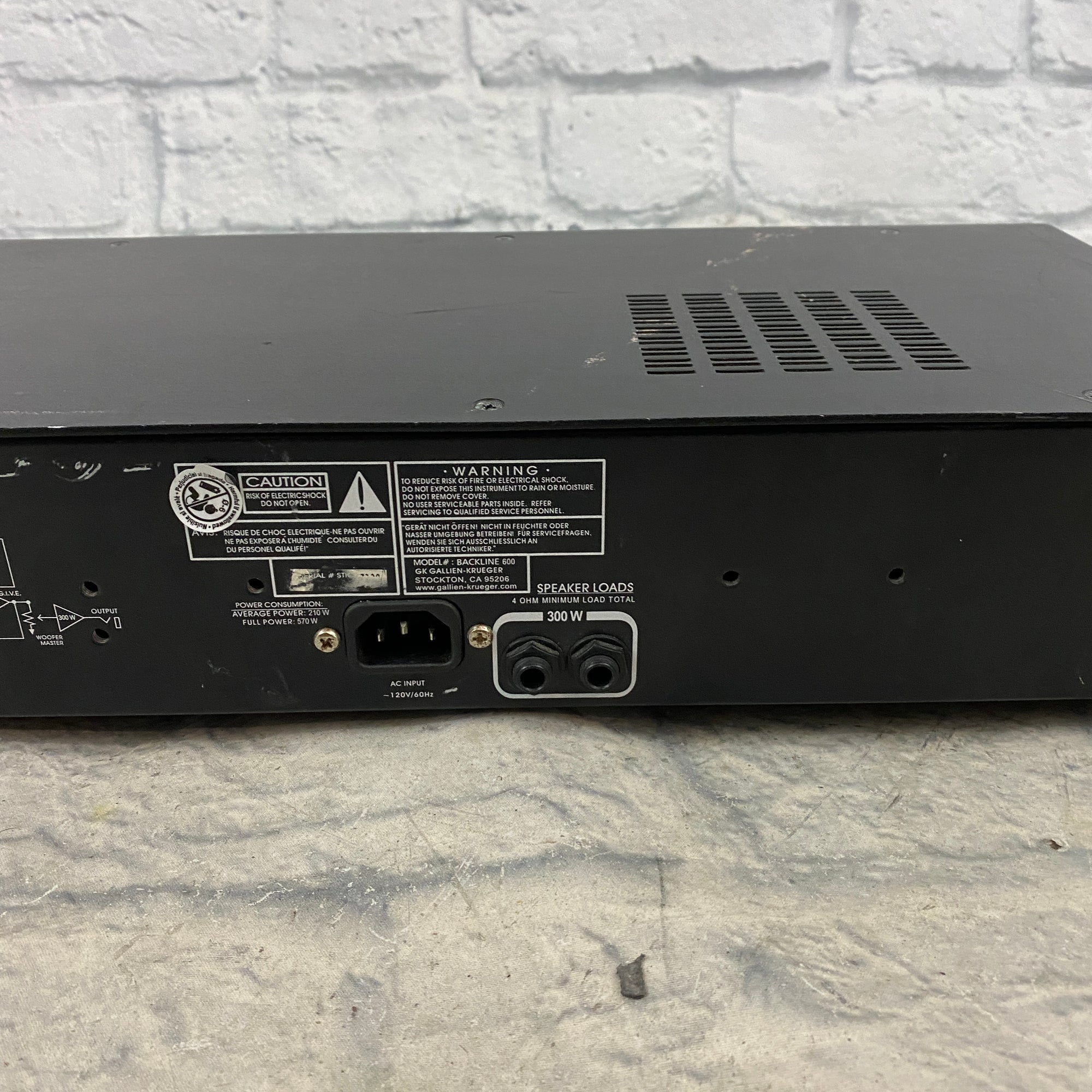 Gallien Krueger GK Backline 600 Bass Head Evolution Music