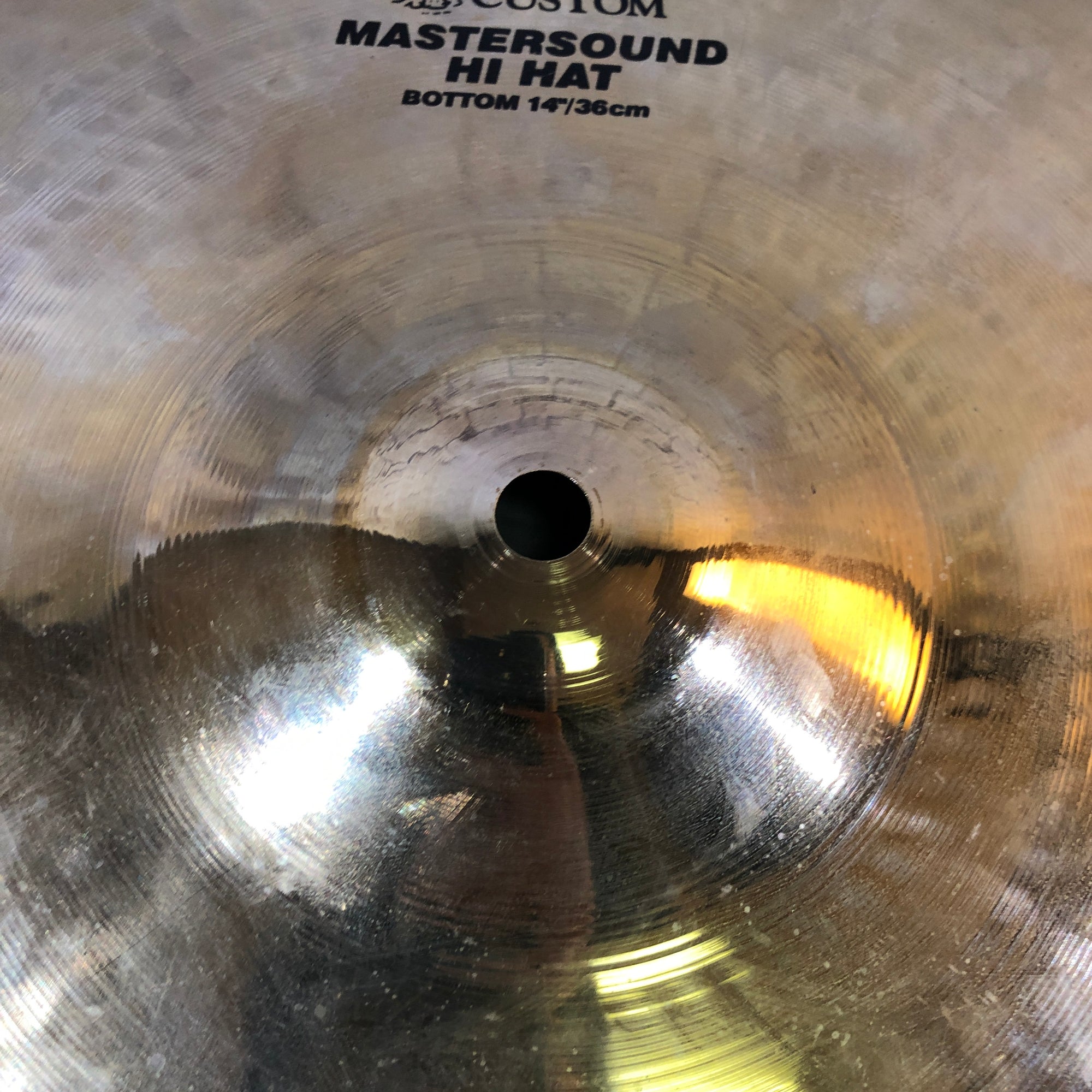 Zildjian 14in A Custom Mastersound Hi Hat Cymbal Pair - Cracked Top