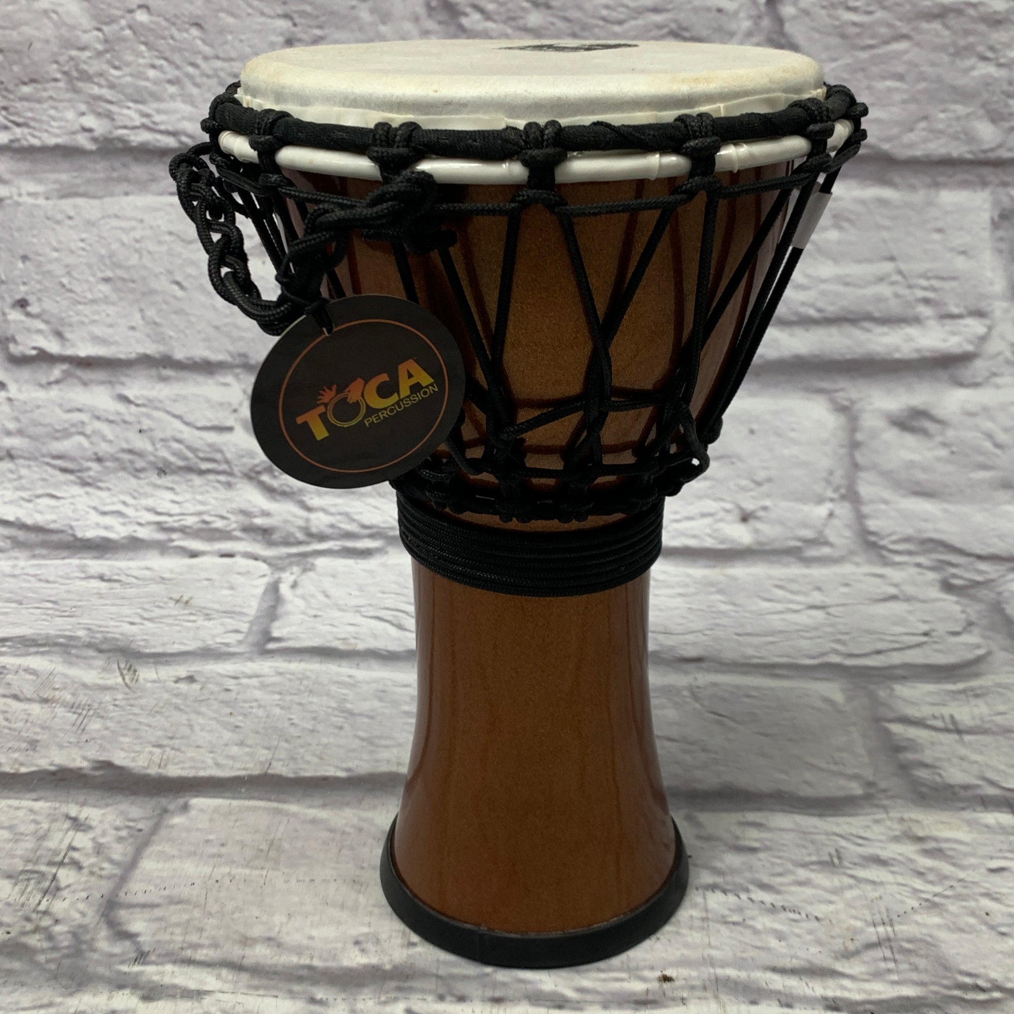 Toca TFCDJ-7 Freestyle Colorsound 7" Rope Tuned Djembe - Metallic Orange