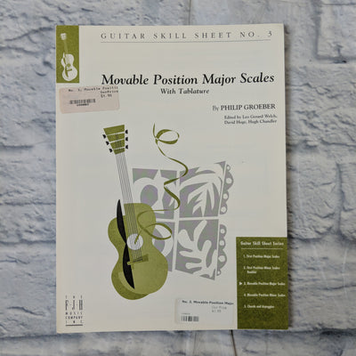 Guitar Skill Sheet No. 3 Movable Position Major Scales with Tablature