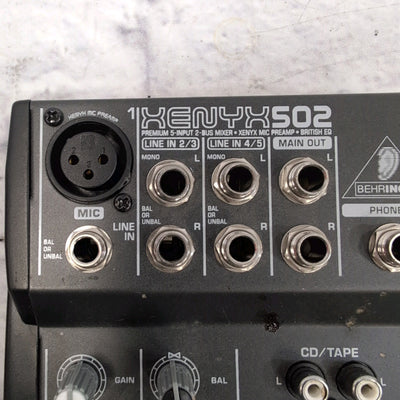 Behringer Xenyx 502 5-Input Compact Mixer w/ Power Supply