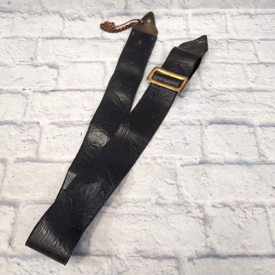 Unknown Vintage 3" Black Leather Strap with Buckle